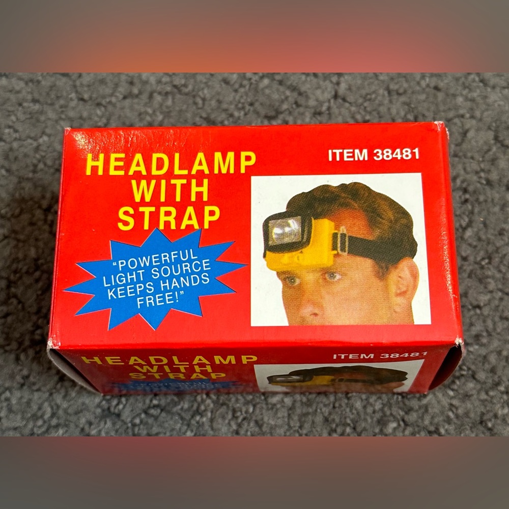 Harbor Freight Headlamp with Strap Handsfree Light 38481 New